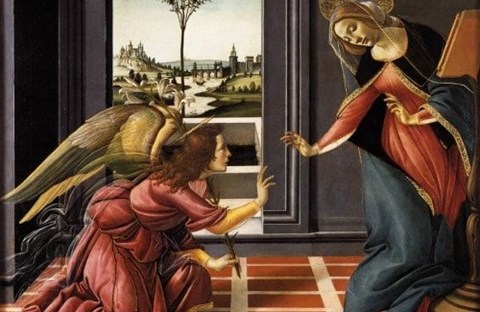 Đức mẹ Mary tiếp nhận thiên ý qua hội họa phương Tây