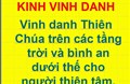 Tại sao hát kinh Vinh Danh?