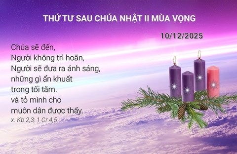 Thứ Tư tuần 2 Mùa Vọng A