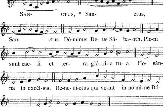 Bài ca Sanctus thuộc về ai?