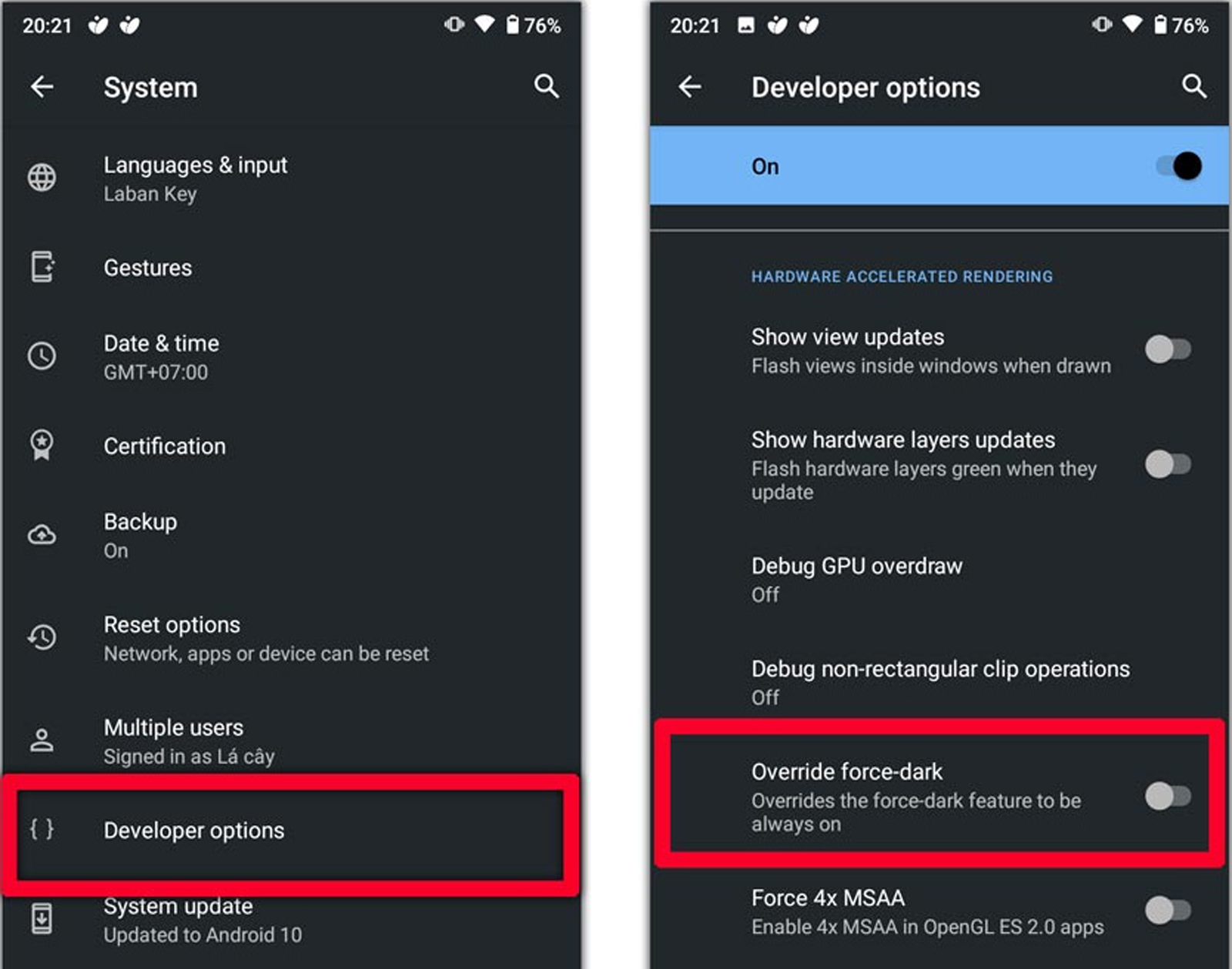 Cách bật Dark Mode cho tất cả ứng dụng trong Android 10 - 3